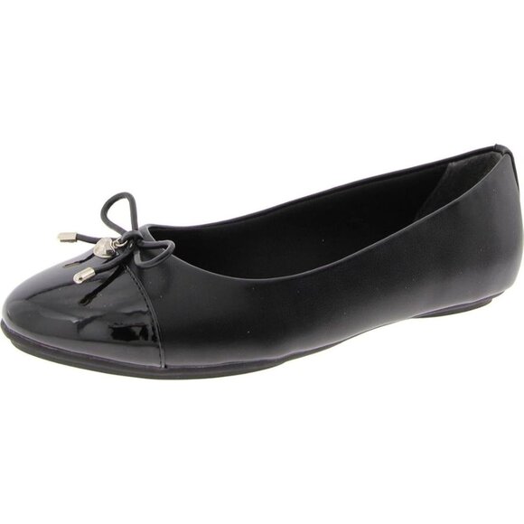 Anne Klein Women's Luci Cap Toe Ballet Flats - Black - Picture 2 of 4
